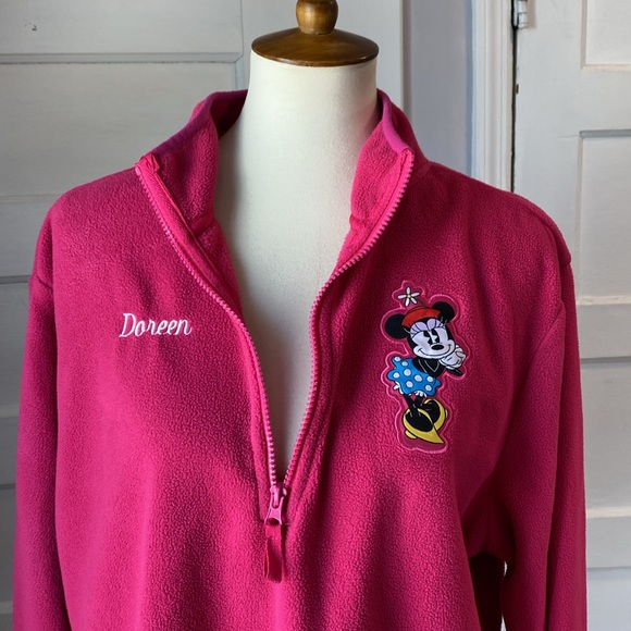 Disney Store Pink Minnie Mouse Monogrammed Pullover, Size XL - Picture 10 of 15